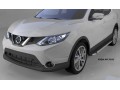 Пороги алюминиевые Brillant Nissan Qashqai с 2014 (черные)