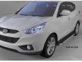 Пороги алюминиевые Brillant Hyundai ix35 2010-2015 (черные)