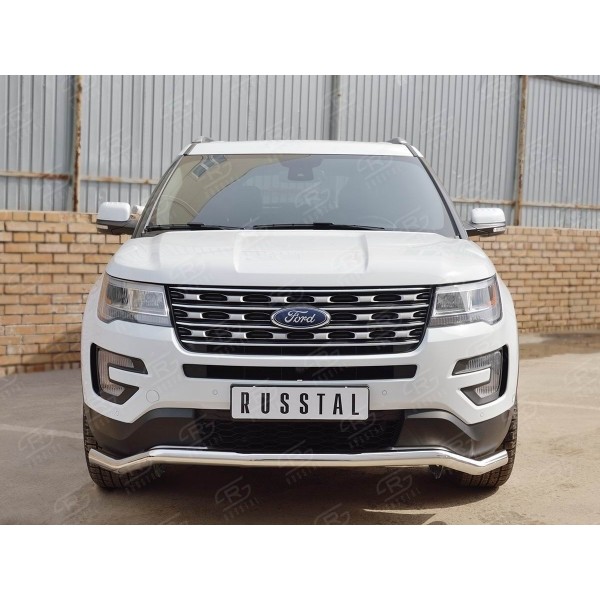 Защита переднего бампера FORD EXPLORER 2016-  D63 волна