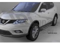 Пороги алюминиевые Nissan X-Trail с 2014 (Corund Silver)