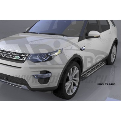Пороги алюминиевые Land Rover Discovery Sport с 2015 (Corund Silver)