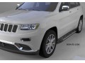 Пороги алюминиевые Jeep Grand Cherokee с 2011 (Corund Silver)