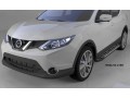 Пороги алюминиевые Nissan Qashqai с 2014 (Corund Silver)