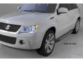 Пороги алюминиевые Suzuki Grand Vitara с 2006 (Corund Silver)