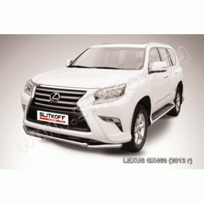 Защита переднего бампера Lexus GX460 с 2014 (двойная 2)