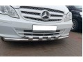 Защита переднего бампера Mercedes-Benz Vito c 2005-2014 двойная с перемычками