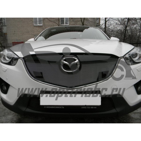 Защита радиатора Mazda CX-5 с 2015 с парктроником (Сhrome)