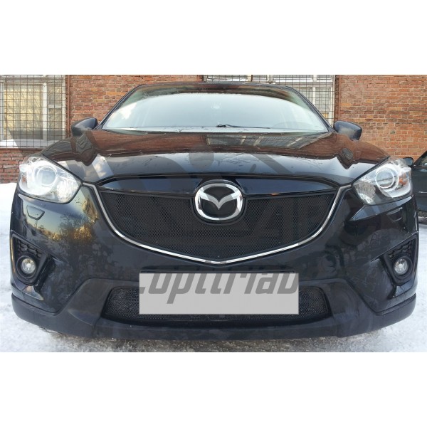 Защита радиатора Mazda CX-5 с 2015 с парктроником (Black)