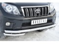 Защита переднего бампера Toyota Land Cruiser Prado 150 2009-2013 (Одинарная с уголками)