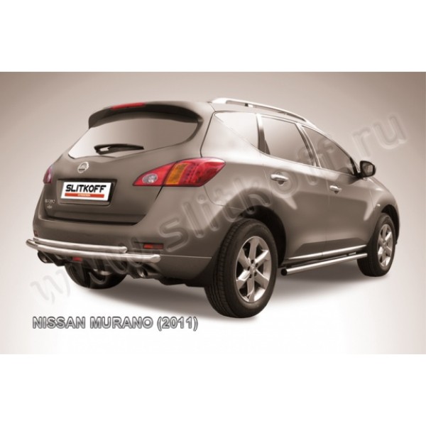 Защита заднего бампера Nissan Murano с 2010 (Двойная)