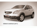 Защита переднего бампера Nissan Qashqai 2010-2014 (Двойная)