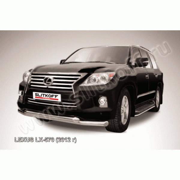 Защита переднего бампера Lexus LX570 2012-2014 (двойная)