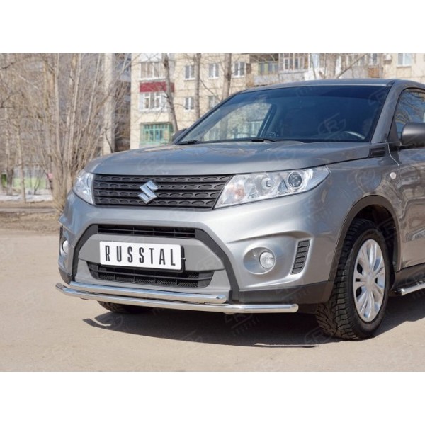 Защита переднего бампера Suzuki Vitara с 2015 (Двойная D42/42)