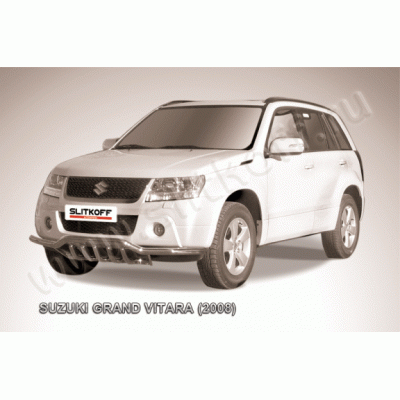 Защита переднего бампера с защитой картера Suzuki Grand Vitara 2008-2012