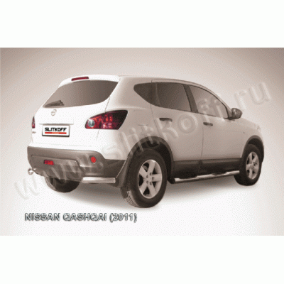 Защита заднего бампера Nissan Qashqai 2010-2014 (Уголки)