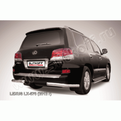 Защита заднего бампера Lexus LX570 2012-2014 (уголки)