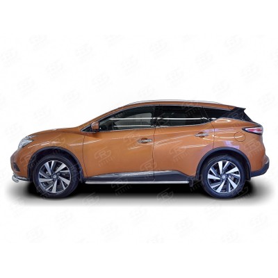 Защита порогов Nissan Murano с 2016 труба с листом 42мм