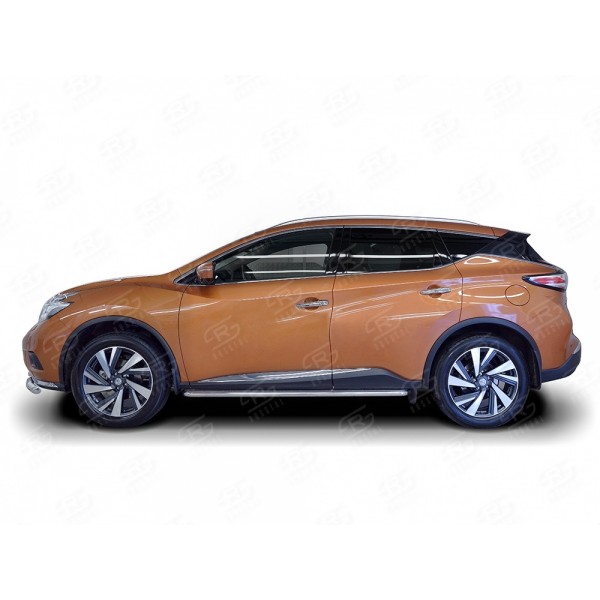 Защита порогов Nissan Murano с 2016 труба с листом 42мм