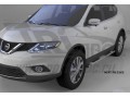 Пороги алюминиевые Nissan X-Trail с 2014 (Emerald Silver)