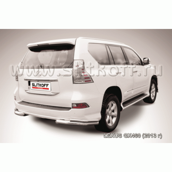 Защита заднего бампера Lexus GX460 с 2014 (уголки двойные)