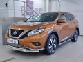 Защита переднего бампера Nissan Murano с 2016 (двойная) секция 63мм дуга 42мм