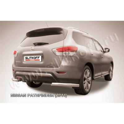 Защита заднего бампера Nissan Pathfinder с 2014 (Уголки)