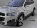 Пороги алюминиевые Chevrolet Captiva с 2013 (Corund Black)