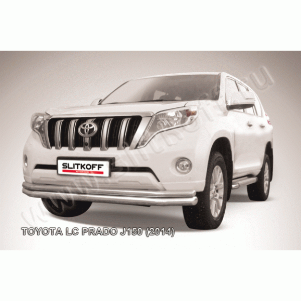 Защита переднего бампера Toyota Land Cruiser Prado 150 с 2013 (Двойная длинная)