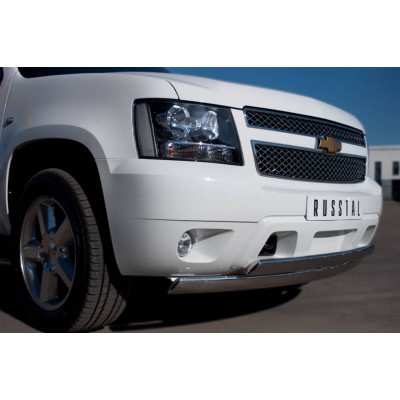 Chevrolet Tahoe 2012-2014 Защита переднего бампера d75/42х75/42 овалы CTHZ-000929