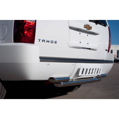 Chevrolet Tahoe 2012-2014 Защита заднего бампера d76/63 CTHZ-000932