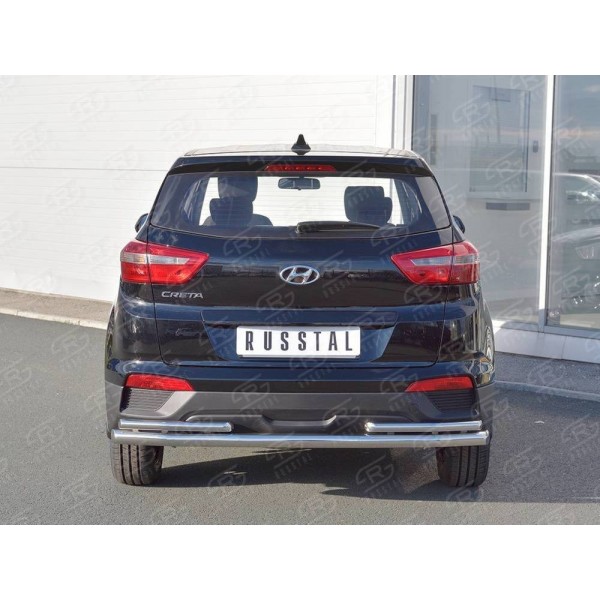 HYUNDAI CRETA 2016- Защита заднего бампера d63 секции-d42 уголки HCRZ-002432