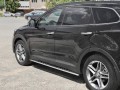 HYUNDAI SANTA FE GRAND 2016-2018 Пороги труба 75х42 овал с проступью HSFO-002734