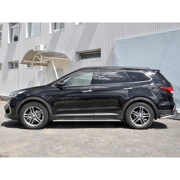 HYUNDAI SANTA FE GRAND 2016-2018 Пороги труба d42 (вариант 1) HSFT-0027371