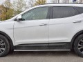 HYUNDAI SANTA FE PREMIUM 2015-2017 Пороги труба 75х42 овал с проступью HSFPO-002447