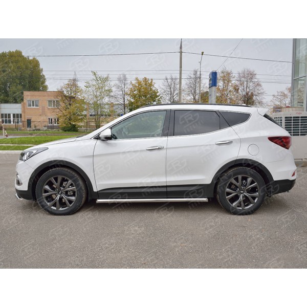 HYUNDAI SANTA FE PREMIUM 2015-2017 Пороги труба d63 секции (вариант 1) HSFPT-0024451