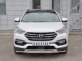 HYUNDAI SANTA FE PREMIUM 2015-2017 Защита переднего бампера d42 секция-d42 дуга HSFPZ-002441