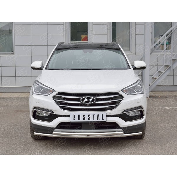 HYUNDAI SANTA FE PREMIUM 2015-2017 Защита переднего бампера d42 секция-d42 дуга HSFPZ-002441