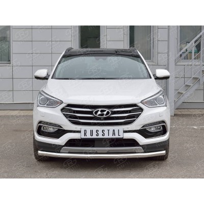 HYUNDAI SANTA FE PREMIUM 2015-2017 Защита переднего бампера d63 секция HSFPZ-002442