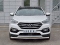 HYUNDAI SANTA FE PREMIUM 2015-2017 Защита переднего бампера d63 секция-d42 дуга HSFPZ-002443