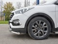 HYUNDAI SANTA FE PREMIUM 2015-2017 Защита переднего бампера d63 секция-d42 дуга HSFPZ-002443