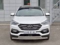 HYUNDAI SANTA FE PREMIUM 2015-2017 Защита переднего бампера 75х42 дуга-75х42 дуга HSFPZ-002444