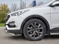 HYUNDAI SANTA FE PREMIUM 2015-2017 Защита переднего бампера 75х42 дуга-75х42 дуга HSFPZ-002444