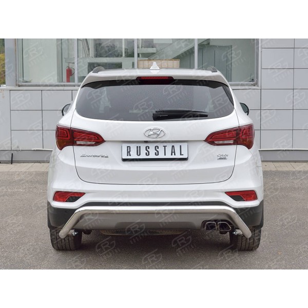 HYUNDAI SANTA FE PREMIUM 2015-2017 Защита заднего бампера d63 волна под машину HSFPZ-002452