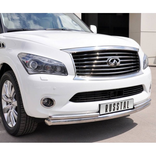 Infiniti QX 56 2010-2014 защита переднего бампера d76/42 INZ-000327