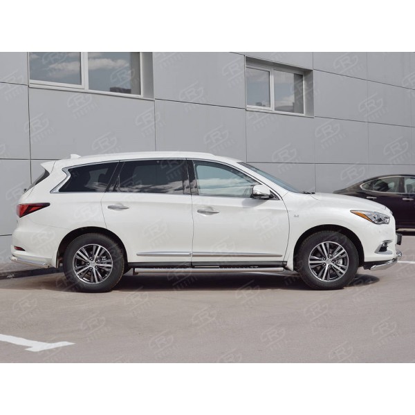 INFINITI QX60 2016- Пороги труба 120х60 овал с проступью IQXO-002680