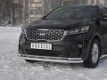 KIA SORENTO PRIME 2018- Защита переднего бампера d63 секции-d42 уголки KSPZ-003137