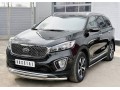 KIA SORENTO PRIME CRDI 2015-2018 Пороги труба 75х42 овал с проступью KSPO-002212