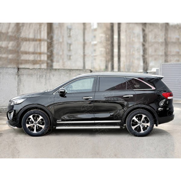 KIA SORENTO PRIME CRDI 2015-2018 Пороги труба d63 (вариант 1) KSPT-0022111