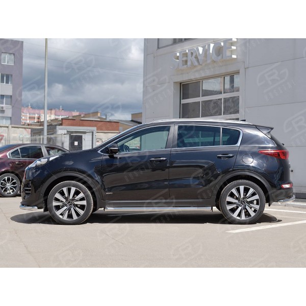 KIA SPORTAGE 2016-2018 Пороги труба d63 (вариант 1) KST-0022891