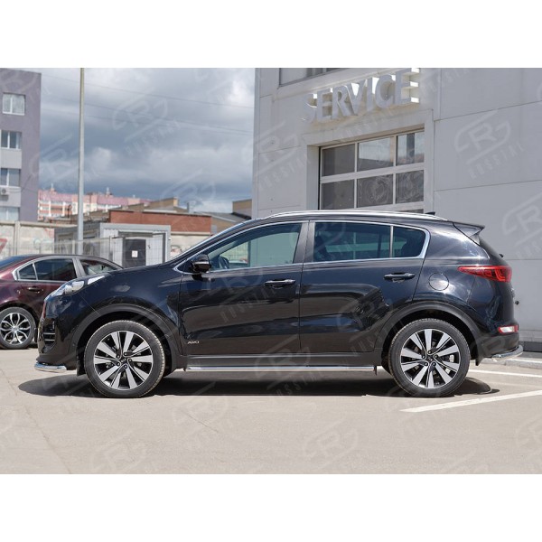 KIA SPORTAGE 2016-2018 Пороги труба d42 (вариант 1) KST-002298